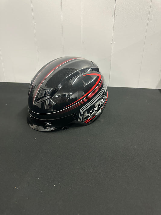 Half Helmet Arctic Cat Red